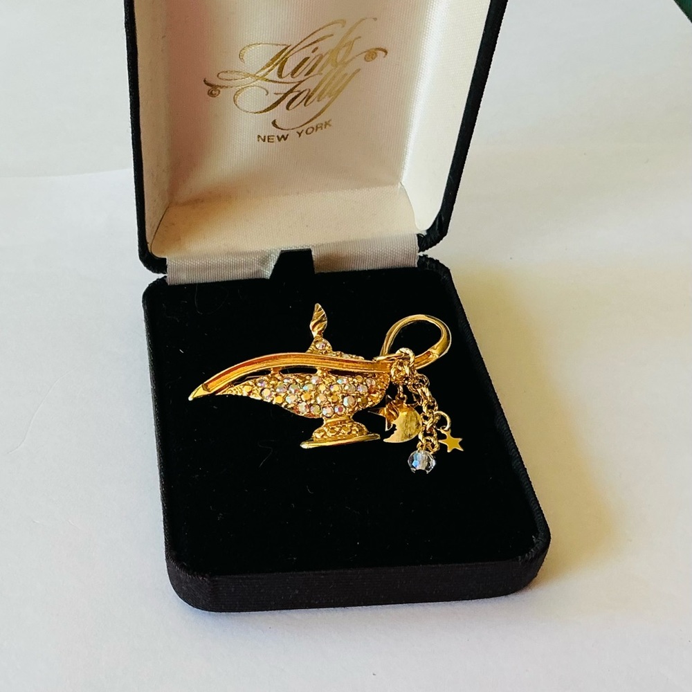 Vintage kirk’s Folly Aladdin’s Lamp Brooch